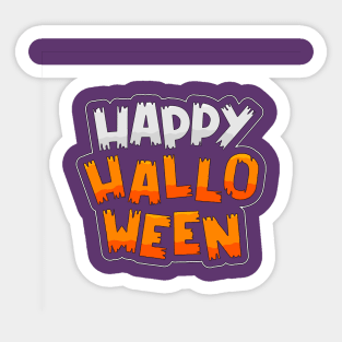 Happy Halloween Typography design Sticker